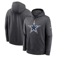 Men's Nike  Charcoal Dallas Cowboys Fan Gear Club Logo Pullover Hoodie