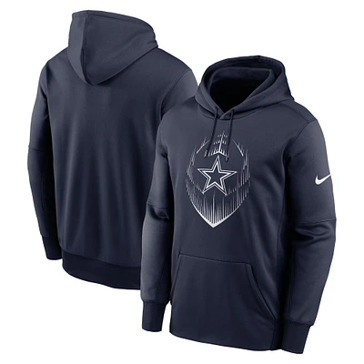 Men's Nike Navy Dallas Cowboys Icon Performance Pullover Hoodie