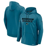 Men's Fanatics  Teal San Jose Sharks Authentic Pro Rink Fleece Pullover Hoodie