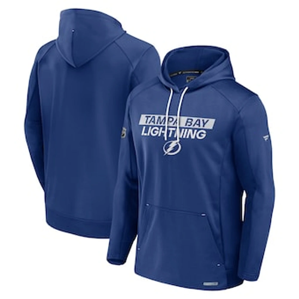 Men's Fanatics  Blue Tampa Bay Lightning Authentic Pro Rink Fleece Pullover Hoodie