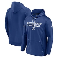 Men's Fanatics  Blue Tampa Bay Lightning Authentic Pro Rink Fleece Pullover Hoodie