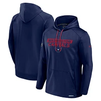 Men's Fanatics  Navy Washington Capitals Authentic Pro Rink Fleece Pullover Hoodie