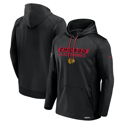 Men's Fanatics Chicago Blackhawks Authentic Pro Rink Fleece Pullover Hoodie