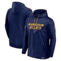 Men's Fanatics  Navy St. Louis Blues Authentic Pro Rink Fleece Pullover Hoodie