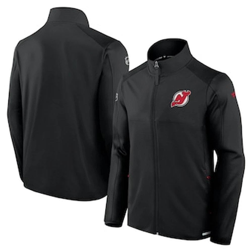 Men's Fanatics Black New Jersey Devils Authentic Pro Rink Fleece Full-Zip Jacket