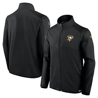 Men's Fanatics Black Pittsburgh Penguins Authentic Pro Rink Fleece Full-Zip Jacket