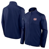 Men's Fanatics  Navy Montreal Canadiens Authentic Pro Rink Fleece Full-Zip Jacket