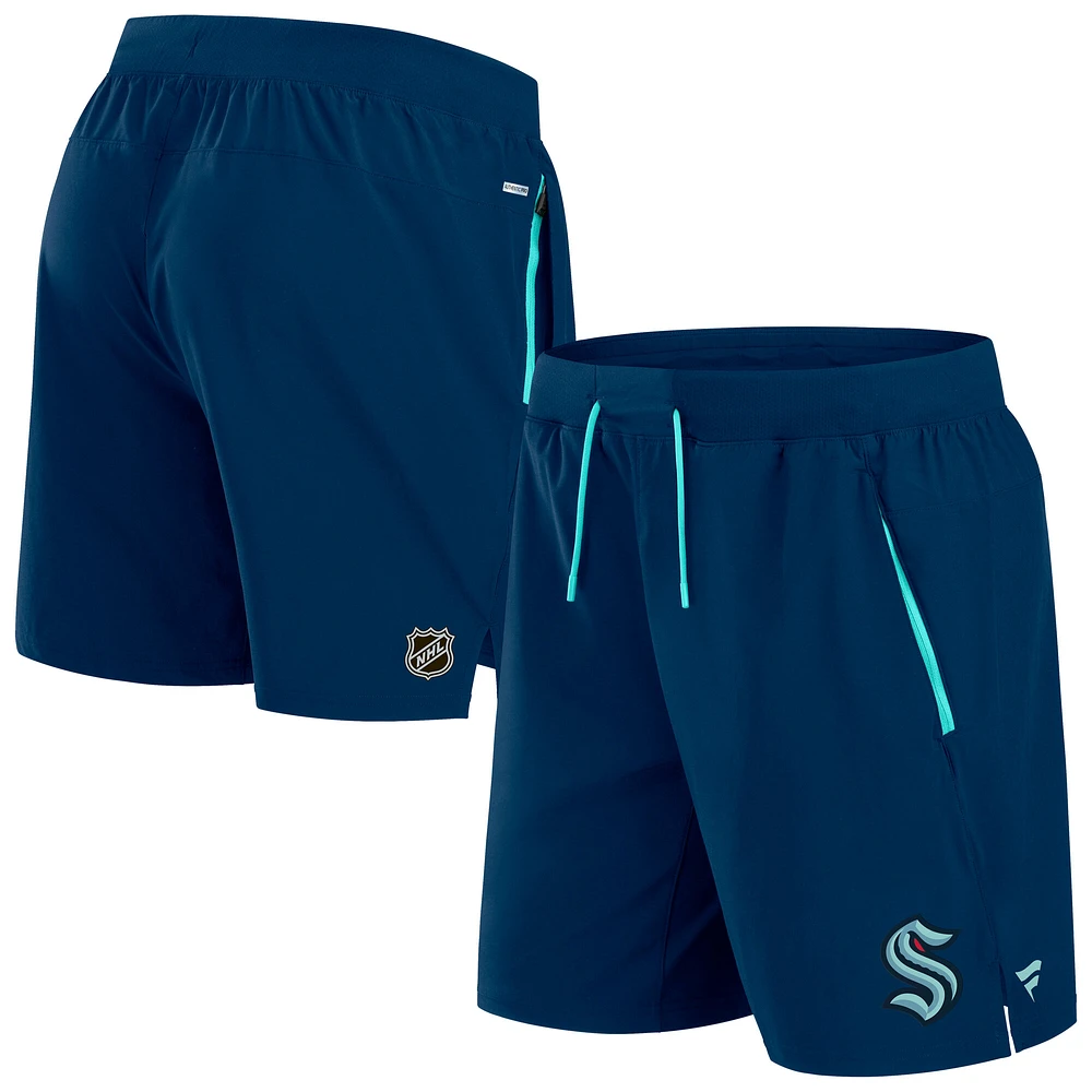 Men's Fanatics Deep Sea Blue Seattle Kraken Authentic Pro Rink Performance Shorts