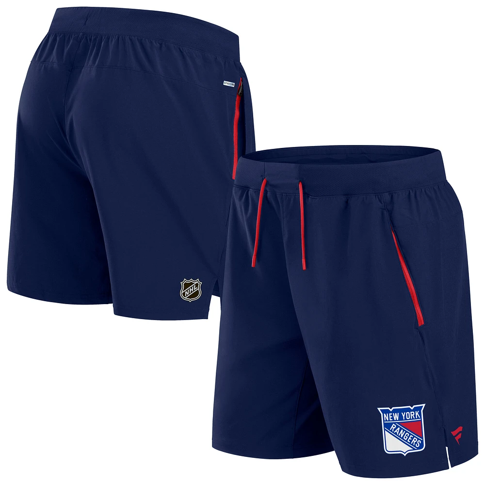 Men's Fanatics  Navy New York Rangers Authentic Pro Rink Performance Shorts