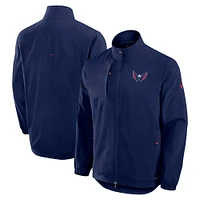 Men's Fanatics Navy Washington Capitals Authentic Pro Rink Coaches Full-Zip Jacket