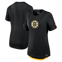 Women's Fanatics  Black Boston Bruins Authentic Pro Rink Tech T-Shirt