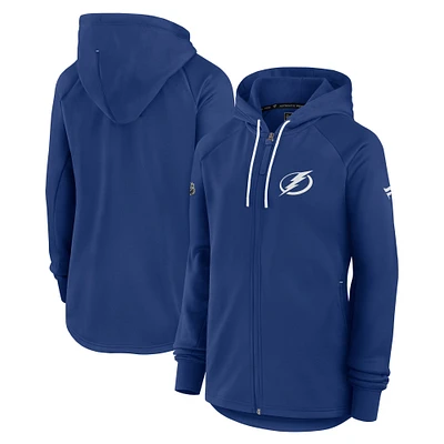 Women's Fanatics  Blue Tampa Bay Lightning Authentic Pro Rink Fleece Full-Zip Jacket