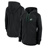 Women's Fanatics  Black Dallas Stars Authentic Pro Rink Fleece Full-Zip Jacket