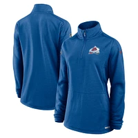 Women's Fanatics  Blue Colorado Avalanche Authentic Pro Rink Lightweight Quarter-Zip Pullover Top