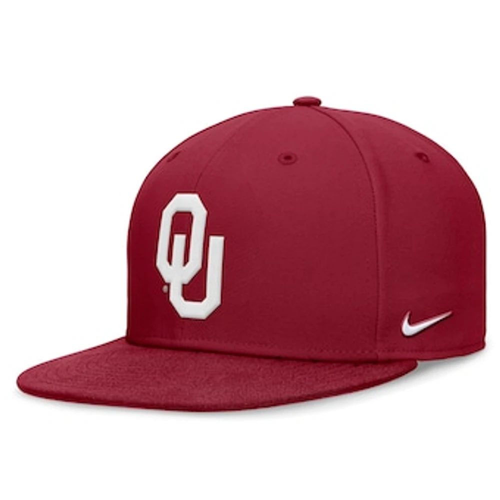 Men's Nike Crimson Oklahoma Sooners On-Field Pro Fitted Hat