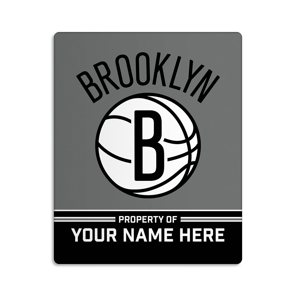 Chad & Jake Brooklyn Nets Personalized 8" x 10" Door Sign