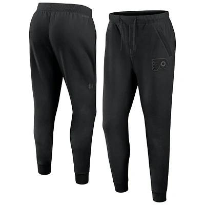 Men's Fanatics  Black Philadelphia Flyers Authentic Pro Road Fleece Sweatpants