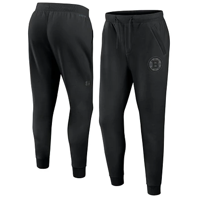 Men's Fanatics  Black Boston Bruins Authentic Pro Road Fleece Sweatpants