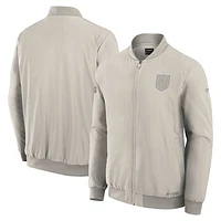 Men's Fanatics Vegas Golden Knights Authentic Pro Road Full-Zip Bomber Jacket