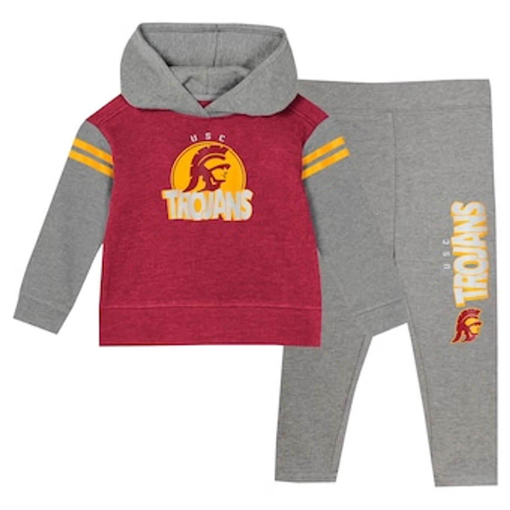 Girls Juvenile Cardinal USC Trojans Preschool Clubhouse Pullover Hoodie & Legging Set