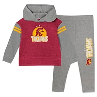 Girls Juvenile Cardinal USC Trojans Preschool Clubhouse Pullover Hoodie & Legging Set