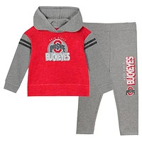 Girls Juvenile Scarlet Ohio State Buckeyes Preschool Clubhouse Pullover Hoodie & Legging Set