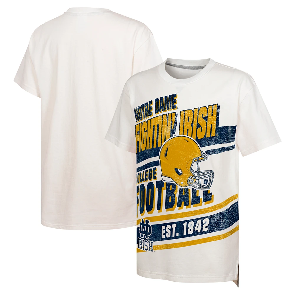 Youth Outerstuff White Notre Dame Fighting Irish Let's Get Loud Oversized T-Shirt