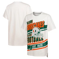 Youth Outerstuff White Miami Hurricanes Let's Get Loud Oversized T-Shirt