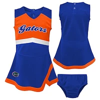 Girls Preschool Royal Florida Gators Two-Piece Cheer Captain Jumper Dress & Bloomers Set