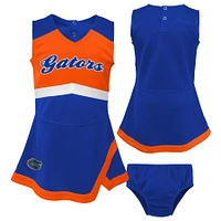 Girls Preschool Royal Florida Gators Two-Piece Cheer Captain Jumper Dress & Bloomers Set