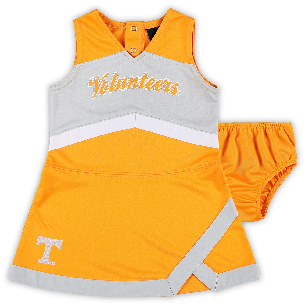 Girls Preschool Tennessee Orange Volunteers Two-Piece Cheer Captain Jumper Dress & Bloomers Set