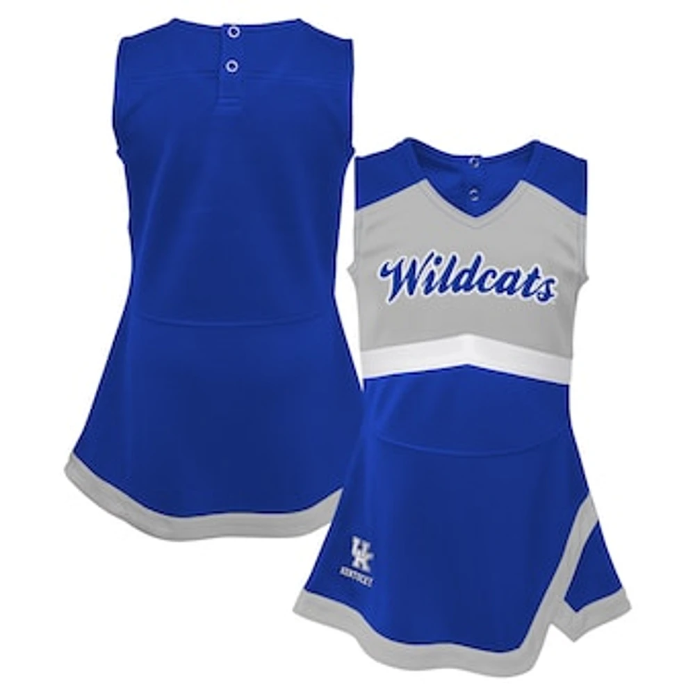 Girls Youth Royal Kentucky Wildcats Cheer Captain Jumper Dress