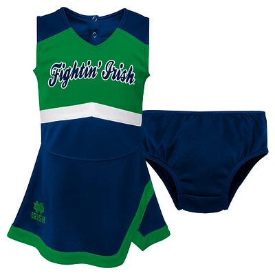 Girls Youth Navy Notre Dame Fighting Irish Cheer Captain Jumper Dress