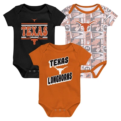 Infant Texas Longhorns Sunday Comics 3-Pack Bodysuit Set