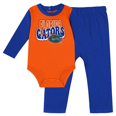 Infant Royal Florida Gators Double Up Long Sleeve Bodysuit & Pant Set