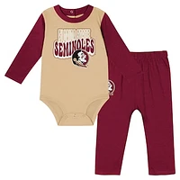 Infant Garnet Florida State Seminoles Double Up Long Sleeve Bodysuit & Pant Set