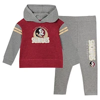 Girls Infant Garnet Florida State Seminoles Clubhouse Pullover Hoodie & Legging Set