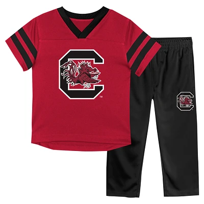 Infant South Carolina Gamecocks Two-Piece Red Zone Jersey & Pants Set