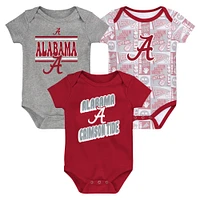 Newborn Crimson Alabama Tide Sunday Comics 3-Pack Bodysuit Set