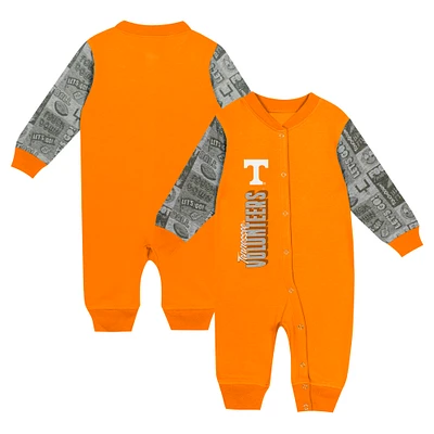 Newborn & Infant  Tennessee Orange Volunteers Playbook Colorblock Long Sleeve Coveralls