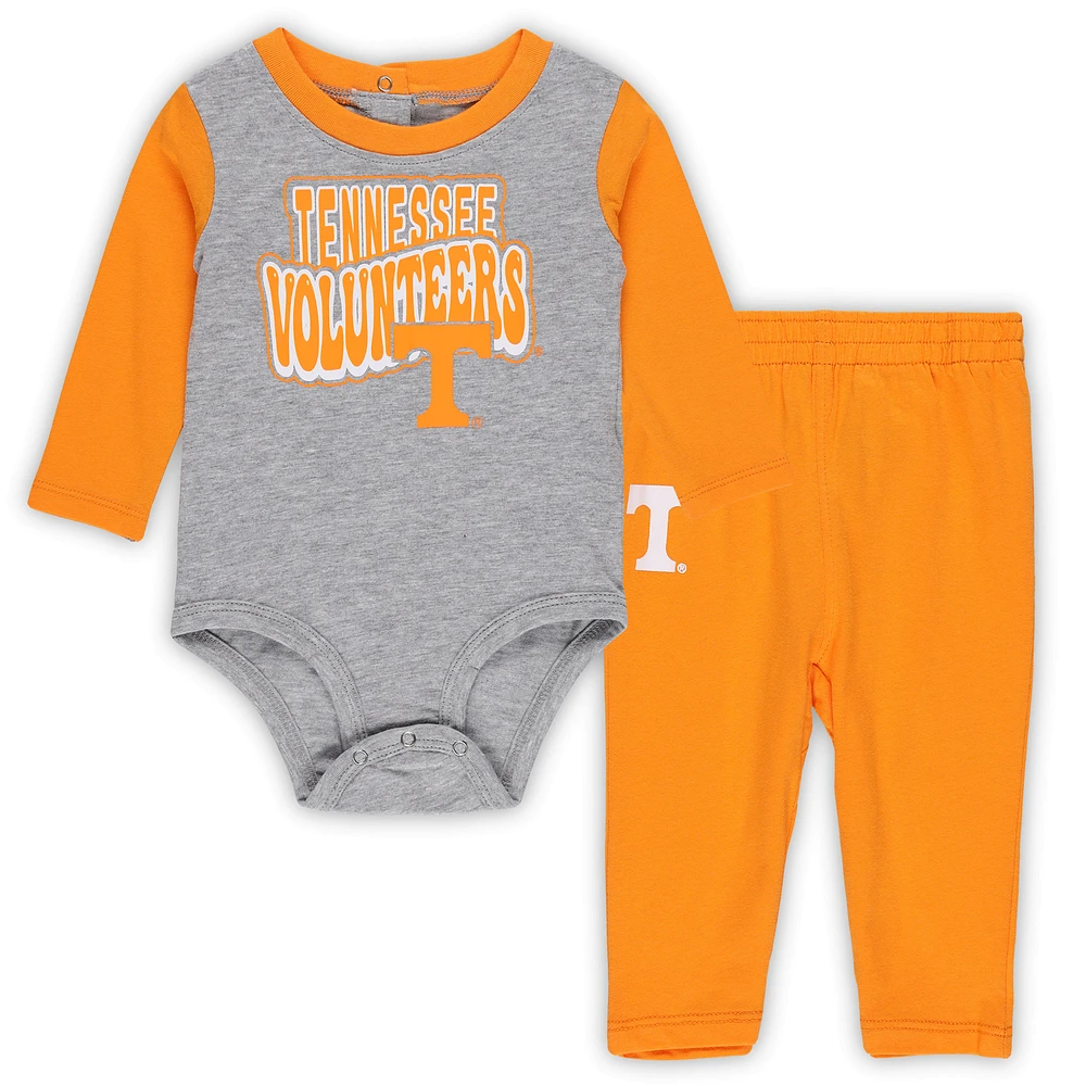 Newborn & Infant Tennessee Volunteers Double Up Long Sleeve Bodysuit Pant Set