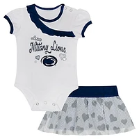 Girls Newborn & Infant Penn State Nittany Lions Two-Piece Love My Team Bodysuit Skirt Set