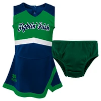 Girls Toddler Navy Notre Dame Fighting Irish Cheer Captain Dress & Bloomers Two-Piece Set