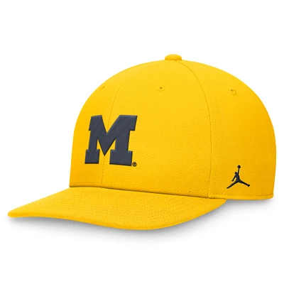 Men's Jordan Brand Maize Michigan Wolverines On-Field Pro Bill Snapback Hat