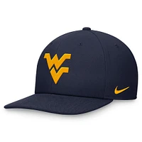 Men's Nike Navy West Virginia Mountaineers On-Field Pro Bill Snapback Hat