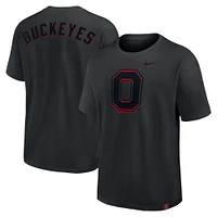 Men's Nike Black Ohio State Buckeyes 2-Hit Statement Max90 T-Shirt