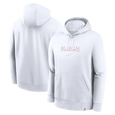 Men's Nike White Alabama Crimson Tide Statement Wordmark Lockup Pullover Hoodie