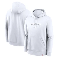 Men's Nike White Arizona Wildcats Statement Wordmark Lockup Pullover Hoodie