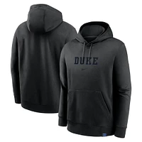 Men's Nike Black Duke Blue Devils Statement Wordmark Lockup Pullover Hoodie