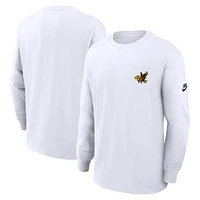 Men's Nike White Iowa Hawkeyes Legacy Max90 Pocket Long Sleeve T-Shirt